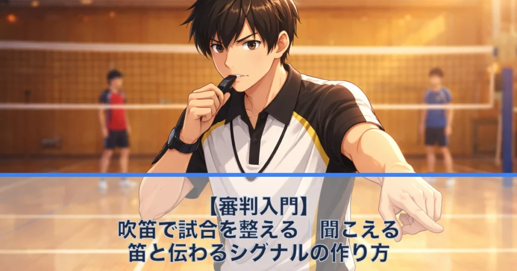 【審判入門】吹笛で試合を整える｜聞こえる笛と伝わるシグナルの作り方
