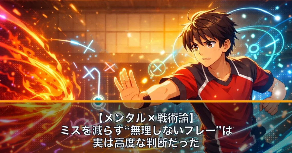 【メンタル×戦術論】ミスを減らす“無理しないプレー”は実は高度な判断だった