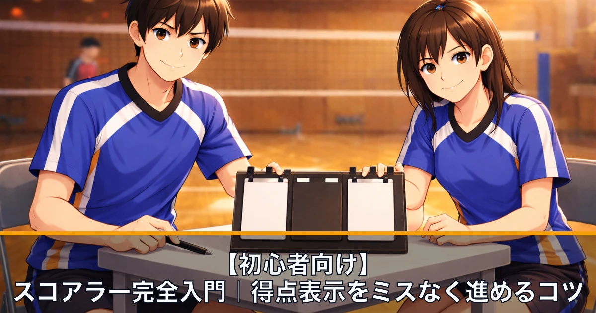 【初心者向け】スコアラー完全入門｜得点表示をミスなく進めるコツ