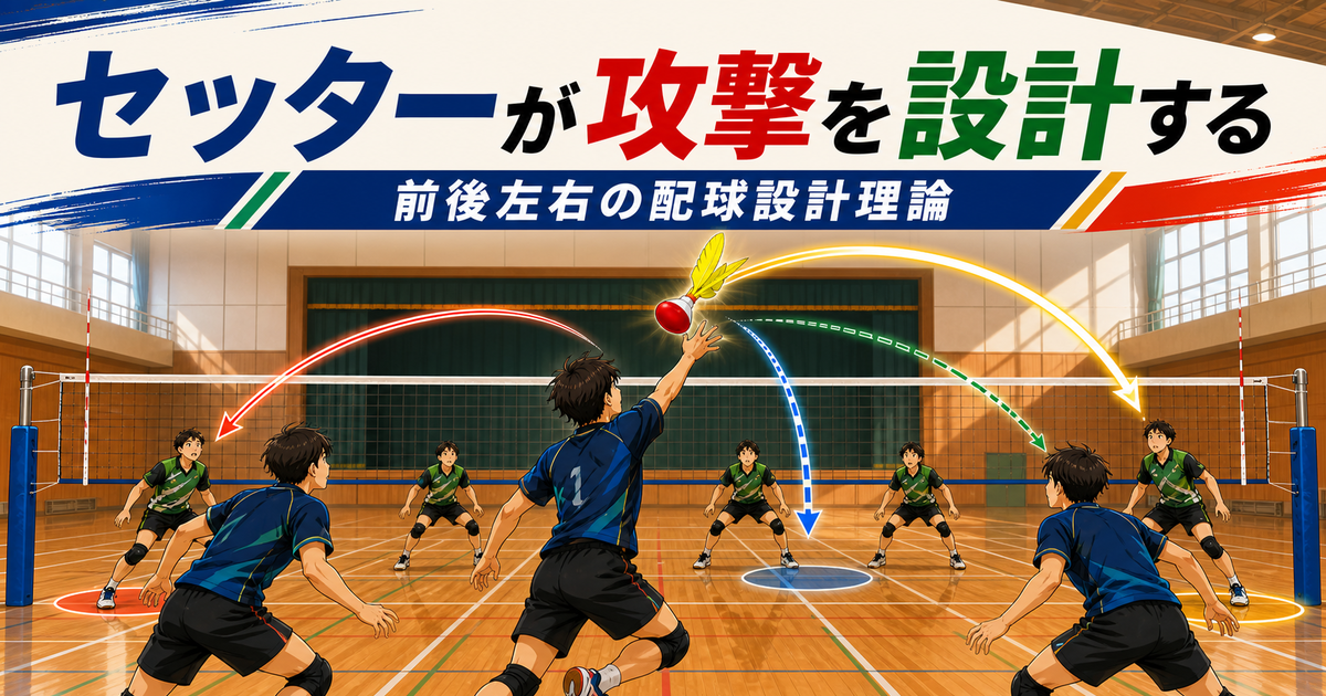【トス・座学】セッターが「攻撃を設計する」とはどういうことか|前後左右の配球設計理論